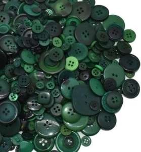 50 Resin Buttons Colorful Army Greens Jewelry Making Sewing Supplies Assorted - Picture 1 of 1