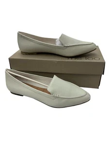 Me Too Audra1 Womens Cream White Tumbled Calf Leather Loafers Size 8W NWB - Picture 1 of 8