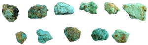 46,2 Gramm 10 natürliche stabilisierte OHNE FÄRBUNG blau türkis grobes Nugget TL13 - Bild 1 von 2