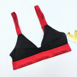 Modern Cotton Unlined Convertible Red Metallic Bralette, Small - Picture 1 of 3