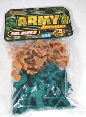 Vietnam Plastic Tan And Green 2" Army Men Soldier Figures Lot Of 50 New - Image 1 of 3