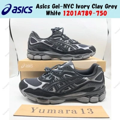 Asics Gel-NYC Marfil Arcilla Gris Blanco 1201A789-750 Hombres Talla - Imagen 1 de 4