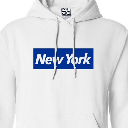 SUPREME FELPA CON CAPPUCCIO NEW YORK SUBVERSE Felpa con cappuccio parodia marchio NY tutte le taglie colori