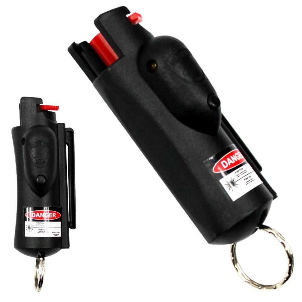 Guard Dog ACCUFIRE 18 OC Hard Case Keychain Pepper Spray With Laser Light Pink