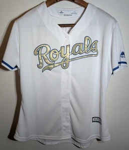 Camiseta deportiva Eric Hosmer KC Royals para mujer blanca 2015 Serie Mundial Majestic Cool Base - Imagen 1 de 8