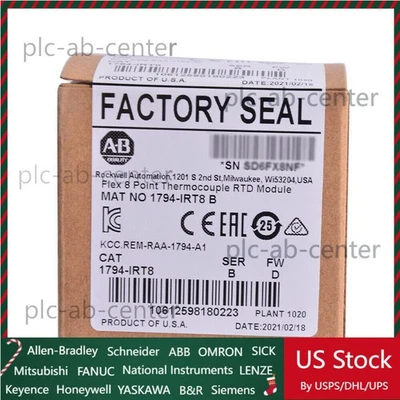 NEW Factory Sealed AB 1794-IRT8 Flex 8 Point Thermocouple RTD Module - Image 1 of 4
