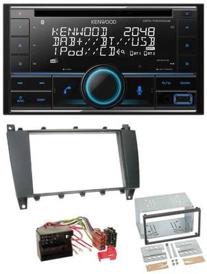 Kenwood CD 2DIN DAB USB MP3 Bluetooth Autoradio für Mercedes C-Klasse - Bild 1 von 4