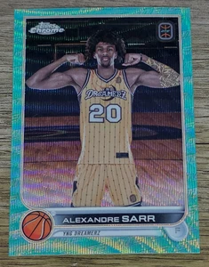 2022-23 Topps Chrome Overtime Elite OTE #59 Alexandre Sarr Aqua Refractor 09/199 - Bild 1 von 2