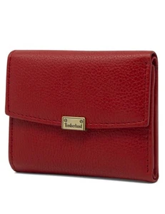 Damen Leder RFID kleine Indexer Druckknopf Geldbörse Brieftasche, rot, Einheitsgröße - Bild 1 von 4