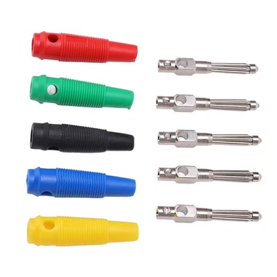 10Pack 4mm 7 Pin Banana Plug 1000V 32A Stackable Banana Plug Male Connector Fit - Image 1 of 4