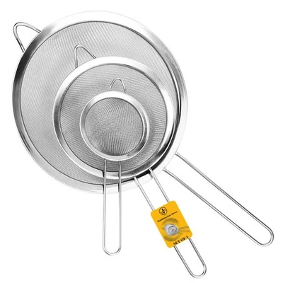Sieves and Strainers Set - Metal Sieve Stainless Steel, Fine Mesh Strainer | ... - Image 1 of 4