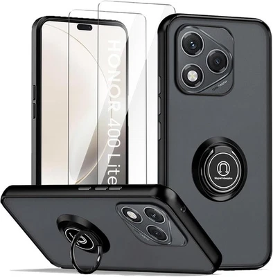 PIXFAB Für Honor 400 Pro / Lite Hülle Ring Stoßfest Ständer Handy Cover + Displayschutz