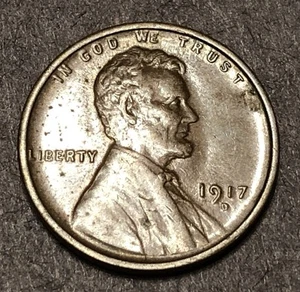 1917-D Lincoln Wheat Cent sehr schön ss - Bild 1 von 2