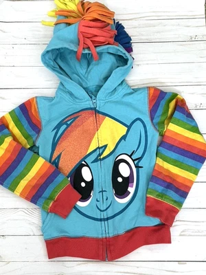 My Little Pony Rainbow Dash Hoodie Jacket  Sz M 5/6 My Little Pony - Image 1 of 3