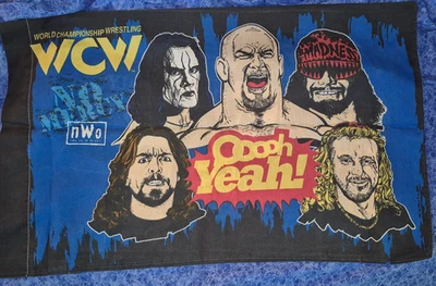 Funda de almohada vintage 1998 WCW NWO Campeonato Mundial Lucha Libre Hulk Hogan Sting Foto 1 de 2