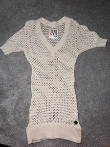 ROXY Girls M Swim Cover Up crochet - vneck - Cream color - Cotton - Picture 1 of 5
