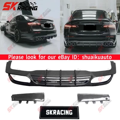 Kit de labios difusores de parachoques trasero forjado/fibra de carbono para Mercedes Benz E63 AMG W213 Foto 1 de 4