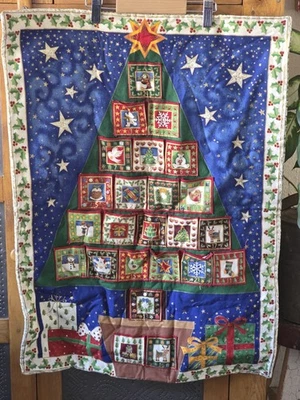 Quilted Patchwork Advent Calendar 21x29 - Image 1 of 4