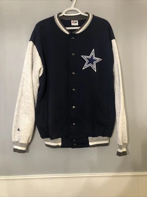 Chaqueta de Colección Años 90 Majestic Dallas Cowboys Algodón Universitario Botón a Presión Para Hombre’s L Foto 1 de 4