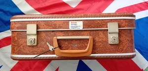 Vintage Constellation Suitcase in Brown with British Airways Sticker. C1970's - Picture 1 of 8