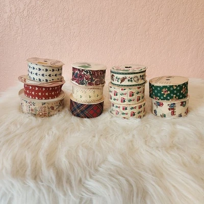 Vintage 90s Holiday Sewing Notion Ribbon Bundle Set - Image 1 of 3
