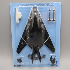 FABBRI Lockheed F-117 Nighthawk Stealth attack aircraft 1:100 Scale Black Diecas - Picture 1 of 6