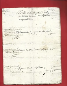 1753 RARE ROLE DE CAPITATION DE ESTUSSAN ( LAVARDAC NERAC ) LOT ET GARONNE - Foto 1 di 2