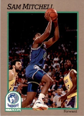 1992 Hoops 100 Superstars #58 Sam Mitchell Minnesota Timberwolves - Image 1 of 2