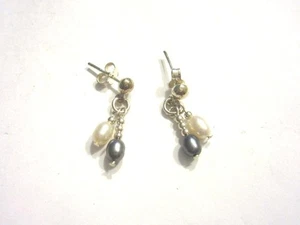 Bellissimi orecchini in argento con pietra chiara e grigia (925) OM5105 - Foto 1 di 2