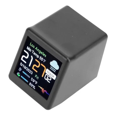 Multifunctional Clock Digital LCD Screen Calendar Display Electronic Weather - Image 1 of 4