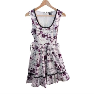 Hot Topic Rose Musik Noten Kleid Lila Medium - Bild 1 von 11