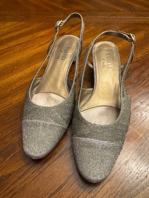 VANELI Mujer Tacones Metálicos con Cordones Talla 8.5W Suela de Cuero Foto 1 de 4