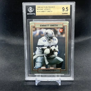 1990 Emmitt Smith Action Packed Rookie #34 BGS 9.5 Gem Mint RC - Picture 1 of 6