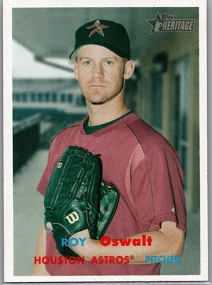 Roy Oswalt SP 2006 Topps Heritage #306 impresión corta Astros Foto 1 de 2