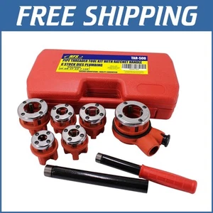 Durable Ratcheting Pipe Threader Set - Ideal for Galvanized and Iron Pipes - Picture 1 of 10
