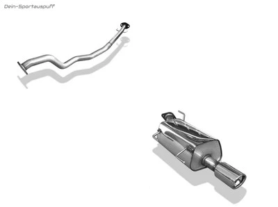 Fox Racing Exhaust System From Catalytic Converter For Nissan Juke F15 1x90mm Round With Absorber - Image 1 of 4