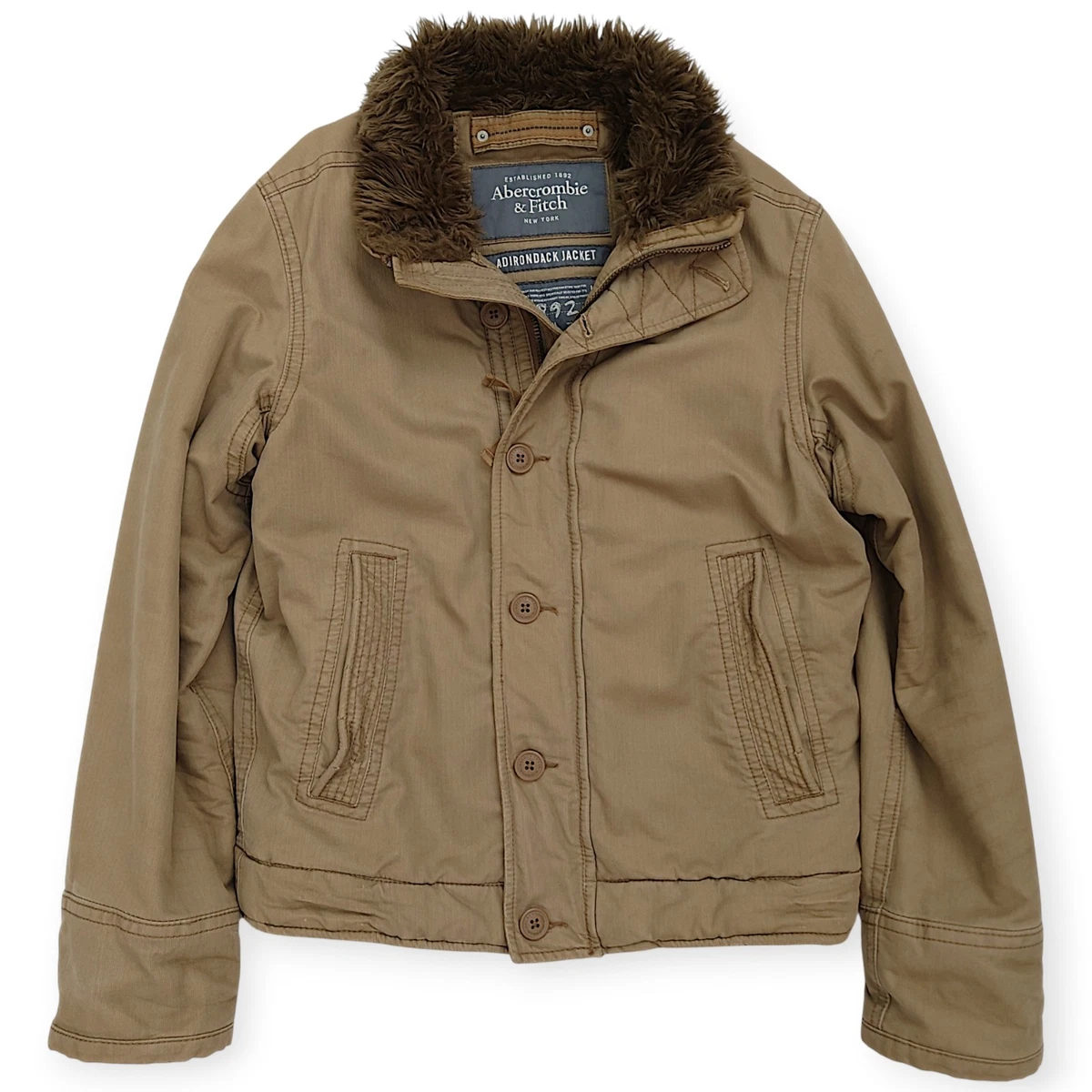 ジャケット・アウター Abercrombie & Fitch ADIRONDACK JACKET S Abercrombie Adirondack tan jacket big kids sz L | eBay