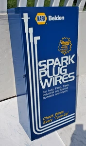 NOS NAPA Belden Metal Spark Plug Display Cabinet Advertising Parts Storage Shop - Picture 1 of 11
