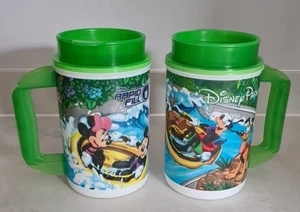 Walt Disney Parks Whirley Drink Works Travel Mug Plastic Cup Rapid Fill Set Of 2 - Picture 1 of 7