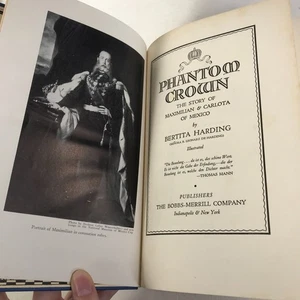 Bertita Harding, Phantom Crown, First Ed, HC, - Imagen 1 de 4