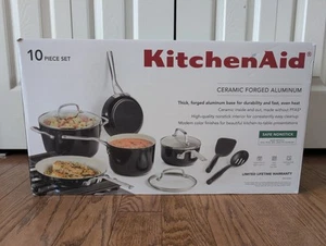 KitchenAid ONYX BLACK Ceramic Nonstick 10 Piece Set - Picture 1 of 3