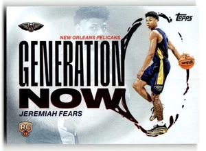 2025-26 Topps Jeremiah Fears #GN-7 Generation Now New Orleans Pelicans - Picture 1 of 2