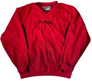 Vintage Nike Jacket Large 90s Centre Swoosh Nike Team Pullover Red Men’s - Picture 1 of 11
