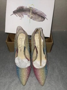 JESSICA SIMPSON Womens Pink Gradient Wayva Toe Stiletto Slip On Pumps Shoes 9.5 - Picture 1 of 8