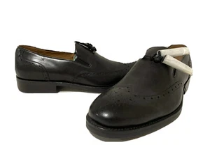Johnston & Murphy Men's Slip On Tassel Loafer Shoes Black Size 9,Ret $169...JN4 - Picture 1 of 12