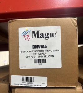 6 MIL MATT VINYL MIT DAUERWELLE KLEBENDE RÜCKSEITE 42" x 75' 3" KERN MIT 2" ADAPTER DMVLA5 - Bild 1 von 1