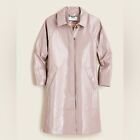 Nwt J.Crew Collection Lightweight Trench Coat In Laminated Linen Mauve