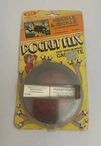VTG Pocket Flix Ideal Snap In Movie Cassette Heckle Jeckle Miami Maniacs NIP - Picture 1 of 5