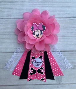 Minnie Mouse Birthday Corsage Pin ,Minnie Mouse Birthday Badge ,Birthday Pin - Picture 1 of 1