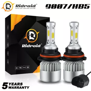 Par 9007 HB5 Dual LED Faro Luces Bajas Kit 6000K 1200W 180000LM - Imagen 1 de 15